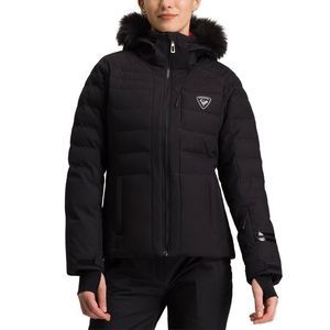 Rossignol Black Puffer Jacket with Fur Trim
